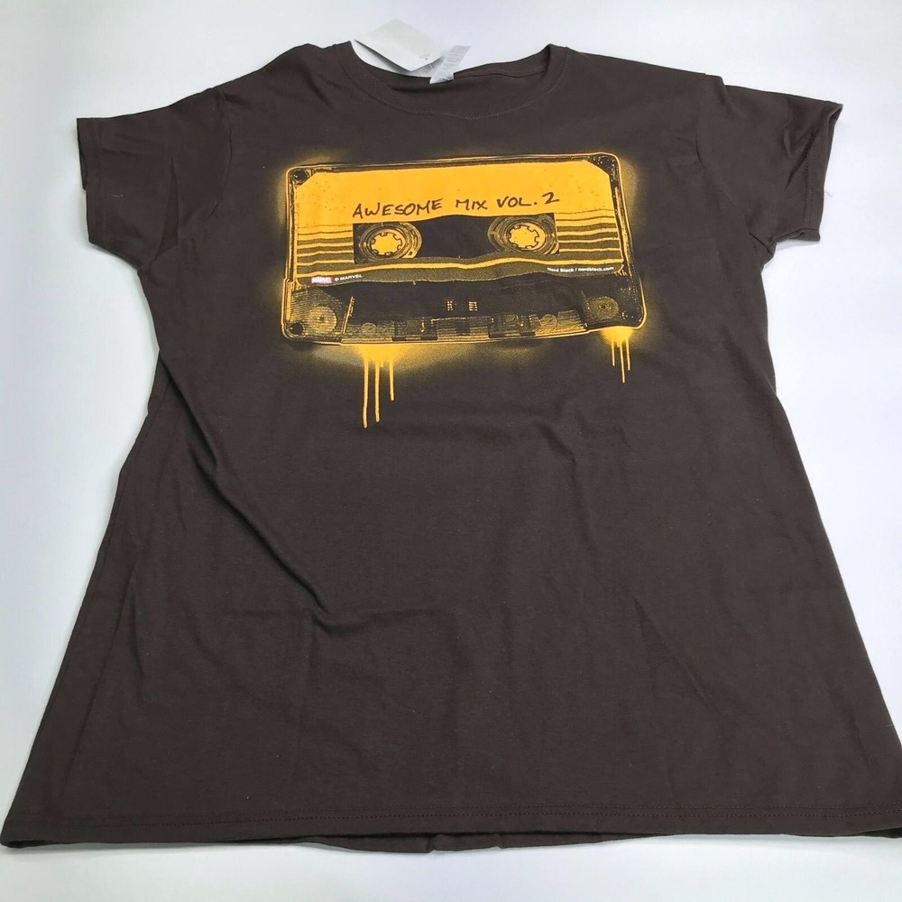 Nerd Block Marvel Guardians of the Galaxy Vol 2 Awesome Mix Cassette T-Shirt XXL